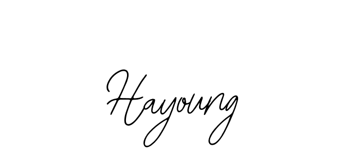 How to make Hayoung name signature. Use Bearetta-2O07w style for creating short signs online. This is the latest handwritten sign. Hayoung signature style 12 images and pictures png