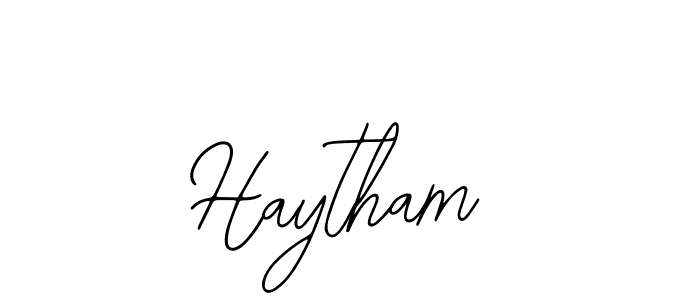 Make a beautiful signature design for name Haytham. With this signature (Bearetta-2O07w) style, you can create a handwritten signature for free. Haytham signature style 12 images and pictures png