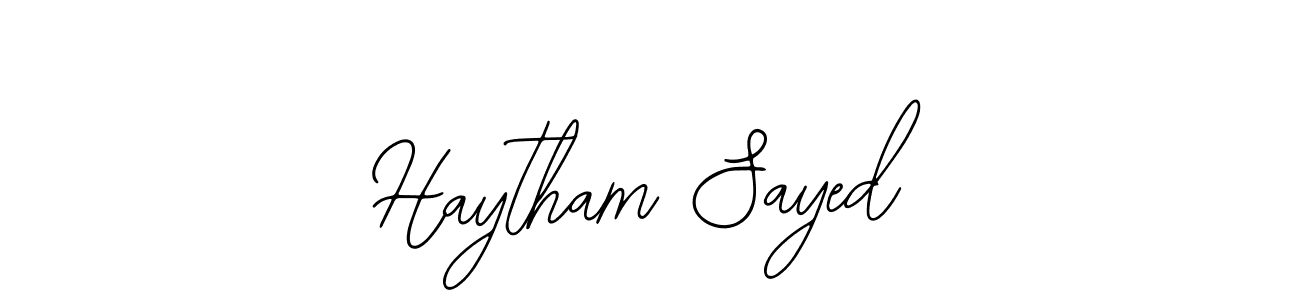 Create a beautiful signature design for name Haytham Sayed. With this signature (Bearetta-2O07w) fonts, you can make a handwritten signature for free. Haytham Sayed signature style 12 images and pictures png