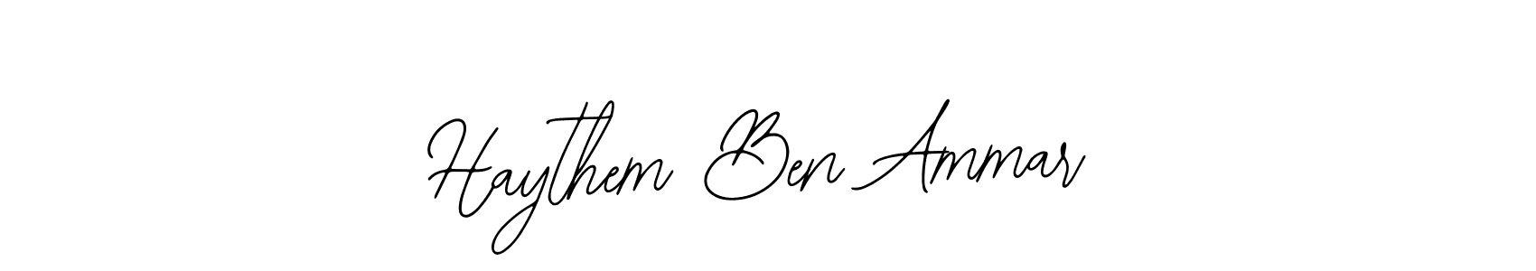 if you are searching for the best signature style for your name Haythem Ben Ammar. so please give up your signature search. here we have designed multiple signature styles  using Bearetta-2O07w. Haythem Ben Ammar signature style 12 images and pictures png