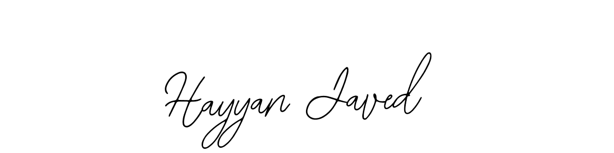 It looks lik you need a new signature style for name Hayyan Javed. Design unique handwritten (Bearetta-2O07w) signature with our free signature maker in just a few clicks. Hayyan Javed signature style 12 images and pictures png