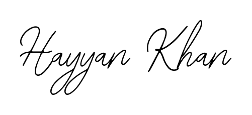 The Bearetta-2O07w font transforms the name Hayyan Khan into an executive sign with sharp precision and distinguished character. Hayyan Khan signature style 12 images and pictures png
