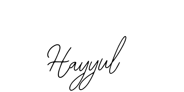 You should practise on your own different ways (Bearetta-2O07w) to write your name (Hayyul) in signature. don't let someone else do it for you. Hayyul signature style 12 images and pictures png