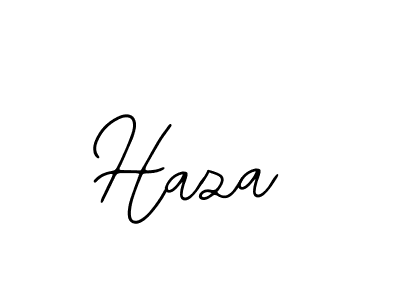 Design your own signature with our free online signature maker. With this signature software, you can create a handwritten (Bearetta-2O07w) signature for name Haza. Haza signature style 12 images and pictures png