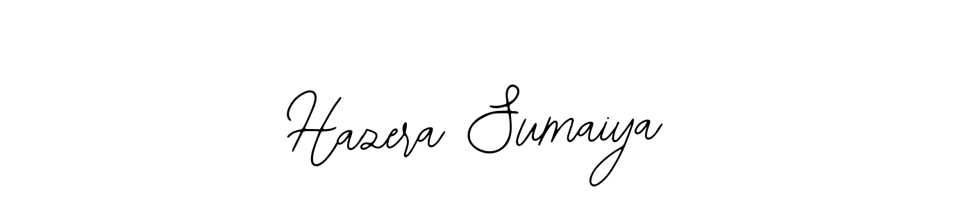 Use a signature maker to create a handwritten signature online. With this signature software, you can design (Bearetta-2O07w) your own signature for name Hazera Sumaiya. Hazera Sumaiya signature style 12 images and pictures png