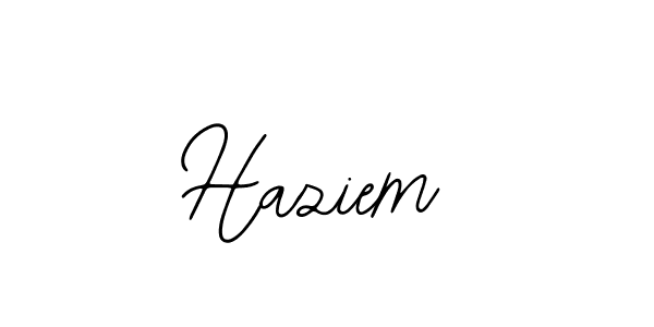 How to make Haziem signature? Bearetta-2O07w is a professional autograph style. Create handwritten signature for Haziem name. Haziem signature style 12 images and pictures png