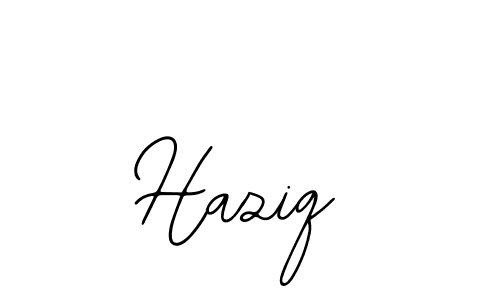How to make Haziq name signature. Use Bearetta-2O07w style for creating short signs online. This is the latest handwritten sign. Haziq signature style 12 images and pictures png