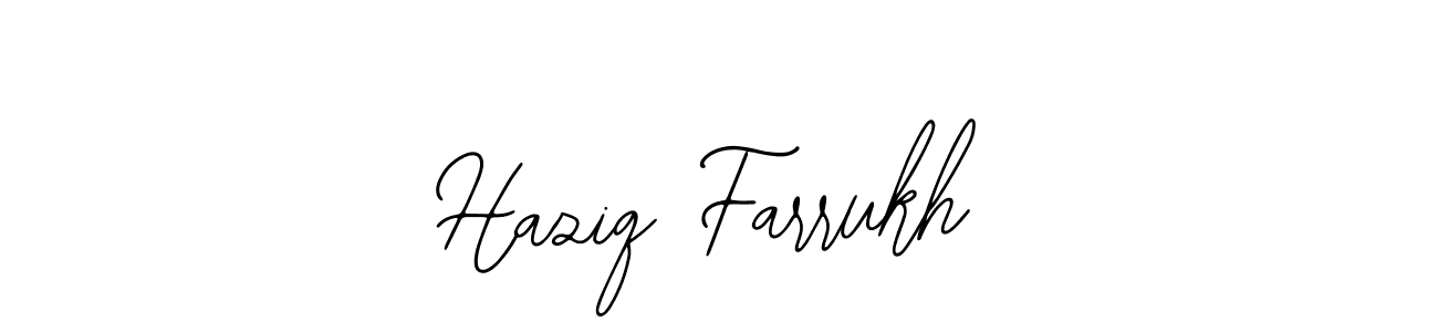 if you are searching for the best signature style for your name Haziq Farrukh. so please give up your signature search. here we have designed multiple signature styles  using Bearetta-2O07w. Haziq Farrukh signature style 12 images and pictures png