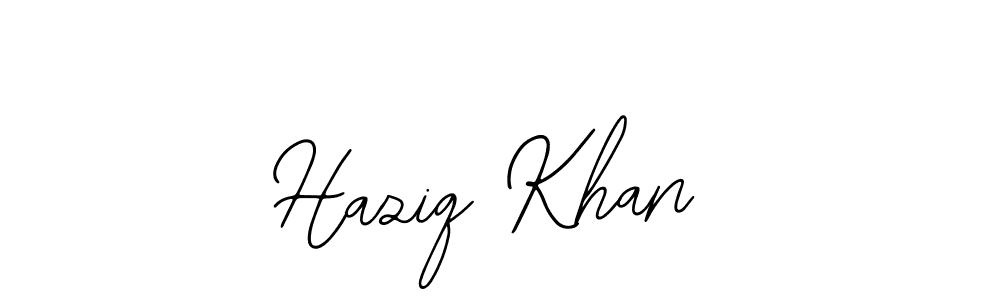 Use a signature maker to create a handwritten signature online. With this signature software, you can design (Bearetta-2O07w) your own signature for name Haziq Khan. Haziq Khan signature style 12 images and pictures png