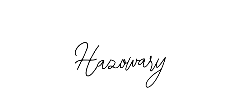 Use a signature maker to create a handwritten signature online. With this signature software, you can design (Bearetta-2O07w) your own signature for name Hazowary. Hazowary signature style 12 images and pictures png