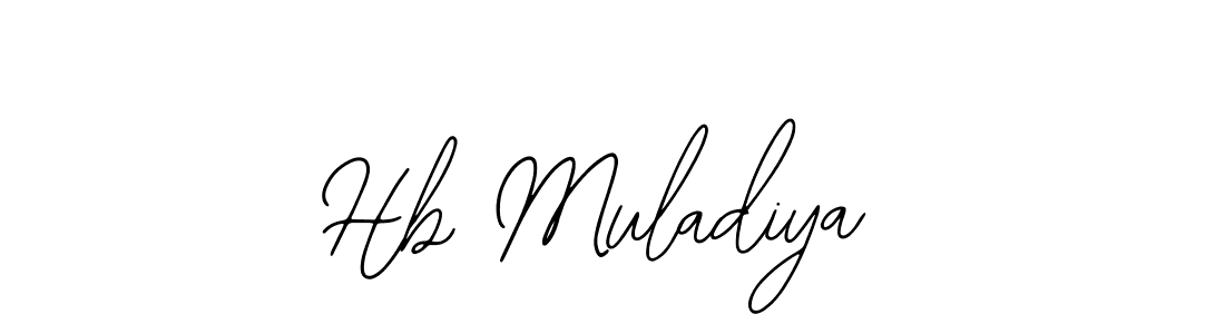 Use a signature maker to create a handwritten signature online. With this signature software, you can design (Bearetta-2O07w) your own signature for name Hb Muladiya. Hb Muladiya signature style 12 images and pictures png