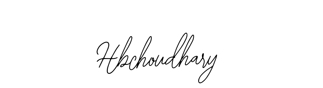 How to make Hbchoudhary name signature. Use Bearetta-2O07w style for creating short signs online. This is the latest handwritten sign. Hbchoudhary signature style 12 images and pictures png