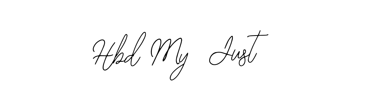 How to make Hbd My  Just signature? Bearetta-2O07w is a professional autograph style. Create handwritten signature for Hbd My  Just name. Hbd My  Just signature style 12 images and pictures png