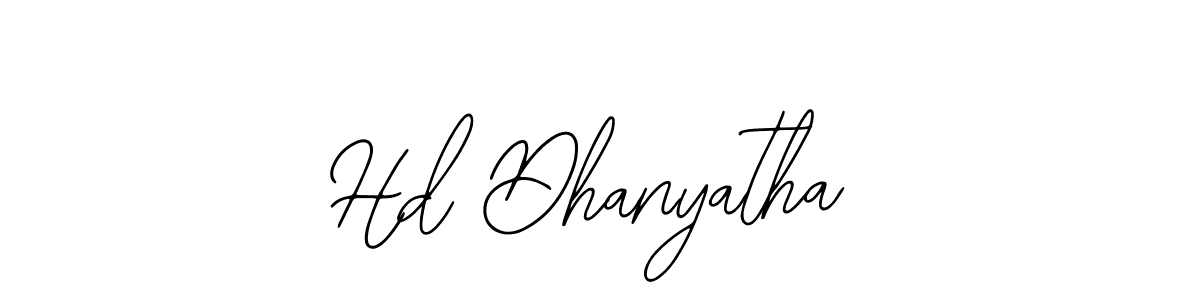 Create a beautiful signature design for name Hd Dhanyatha. With this signature (Bearetta-2O07w) fonts, you can make a handwritten signature for free. Hd Dhanyatha signature style 12 images and pictures png