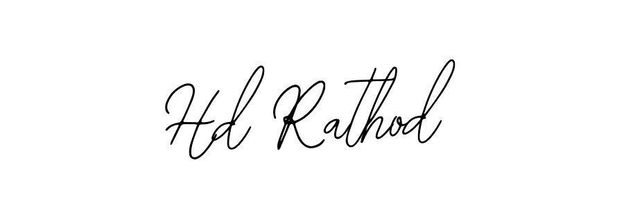 You should practise on your own different ways (Bearetta-2O07w) to write your name (Hd Rathod) in signature. don't let someone else do it for you. Hd Rathod signature style 12 images and pictures png