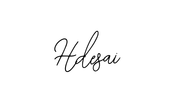 How to make Hdesai name signature. Use Bearetta-2O07w style for creating short signs online. This is the latest handwritten sign. Hdesai signature style 12 images and pictures png