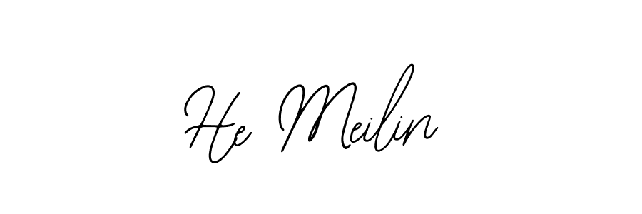 Make a beautiful signature design for name He Meilin. With this signature (Bearetta-2O07w) style, you can create a handwritten signature for free. He Meilin signature style 12 images and pictures png