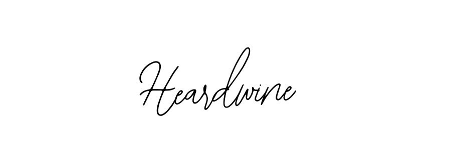 You should practise on your own different ways (Bearetta-2O07w) to write your name (Heardwine) in signature. don't let someone else do it for you. Heardwine signature style 12 images and pictures png