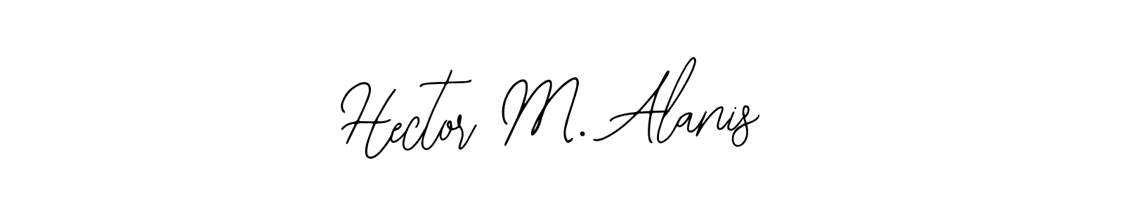 How to make Hector M. Alanis name signature. Use Bearetta-2O07w style for creating short signs online. This is the latest handwritten sign. Hector M. Alanis signature style 12 images and pictures png