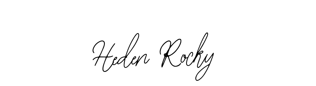 How to make Heden Rocky name signature. Use Bearetta-2O07w style for creating short signs online. This is the latest handwritten sign. Heden Rocky signature style 12 images and pictures png