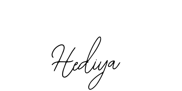 Use a signature maker to create a handwritten signature online. With this signature software, you can design (Bearetta-2O07w) your own signature for name Hediya. Hediya signature style 12 images and pictures png