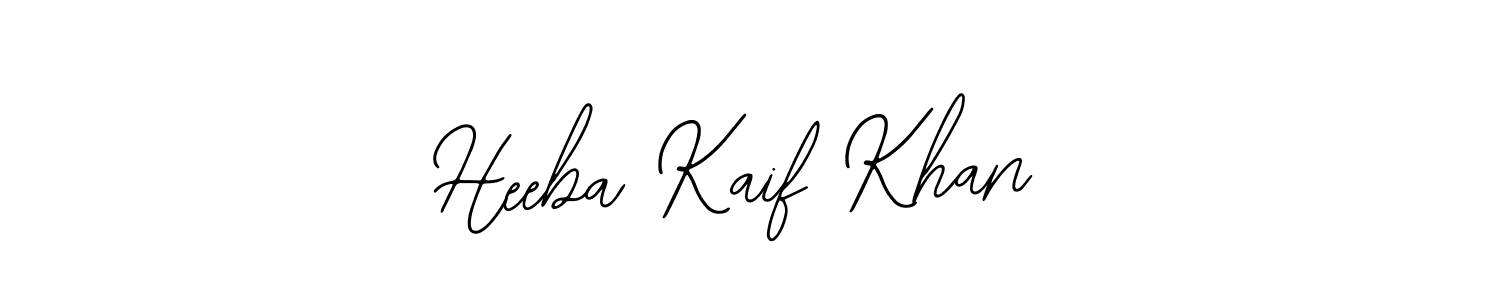 How to make Heeba Kaif Khan name signature. Use Bearetta-2O07w style for creating short signs online. This is the latest handwritten sign. Heeba Kaif Khan signature style 12 images and pictures png