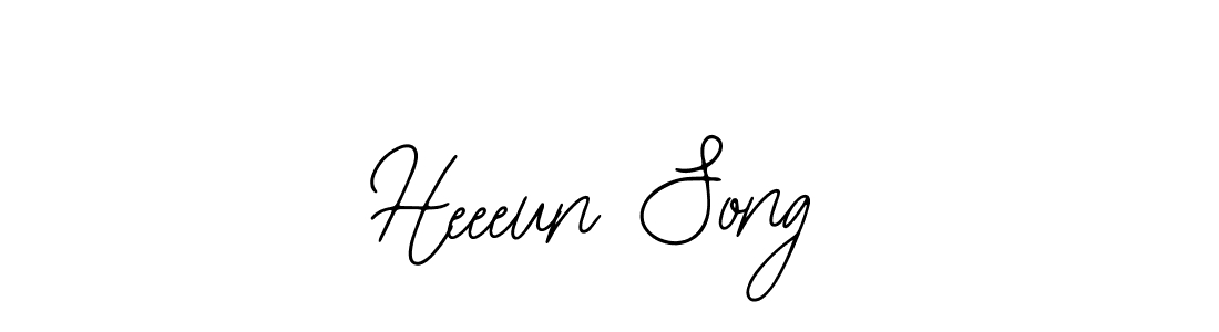 Similarly Bearetta-2O07w is the best handwritten signature design. Signature creator online .You can use it as an online autograph creator for name Heeeun Song. Heeeun Song signature style 12 images and pictures png