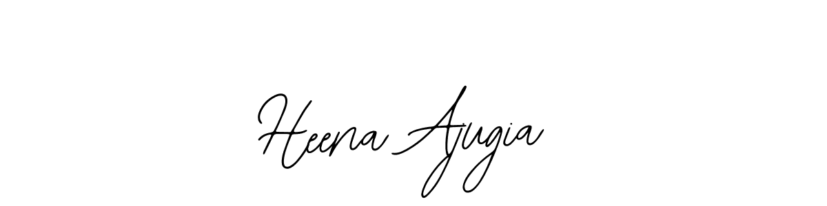 Use a signature maker to create a handwritten signature online. With this signature software, you can design (Bearetta-2O07w) your own signature for name Heena Ajugia. Heena Ajugia signature style 12 images and pictures png