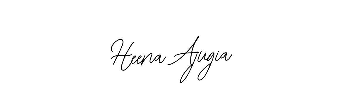 Use a signature maker to create a handwritten signature online. With this signature software, you can design (Bearetta-2O07w) your own signature for name Heena Ajugia. Heena Ajugia signature style 12 images and pictures png