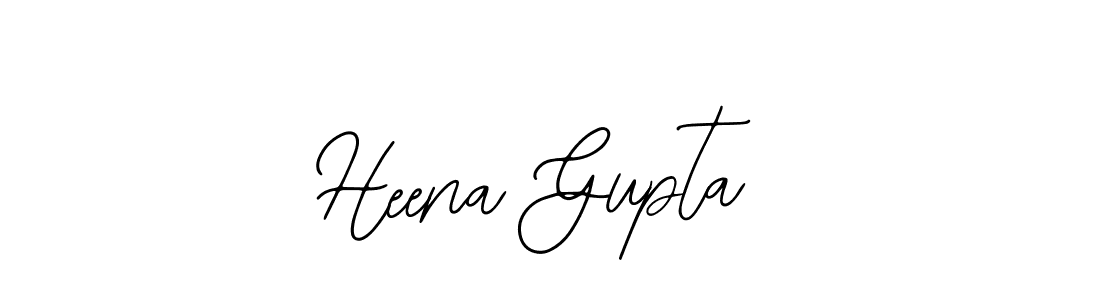 How to make Heena Gupta name signature. Use Bearetta-2O07w style for creating short signs online. This is the latest handwritten sign. Heena Gupta signature style 12 images and pictures png