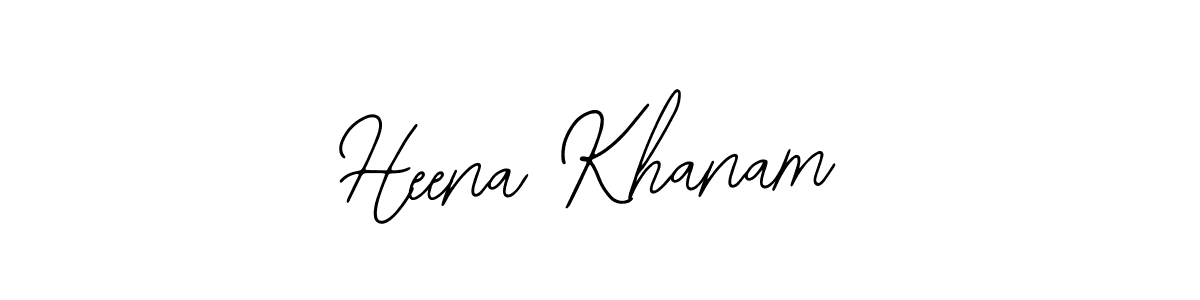 Use a signature maker to create a handwritten signature online. With this signature software, you can design (Bearetta-2O07w) your own signature for name Heena Khanam. Heena Khanam signature style 12 images and pictures png