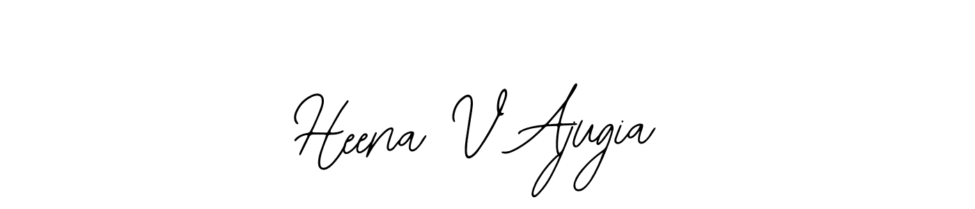 Make a beautiful signature design for name Heena V Ajugia. With this signature (Bearetta-2O07w) style, you can create a handwritten signature for free. Heena V Ajugia signature style 12 images and pictures png