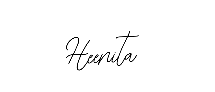 Use a signature maker to create a handwritten signature online. With this signature software, you can design (Bearetta-2O07w) your own signature for name Heenita. Heenita signature style 12 images and pictures png