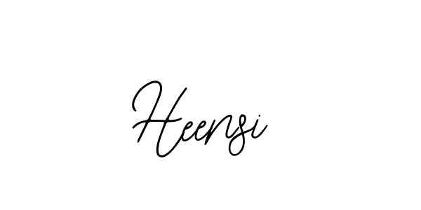 Use a signature maker to create a handwritten signature online. With this signature software, you can design (Bearetta-2O07w) your own signature for name Heensi. Heensi signature style 12 images and pictures png