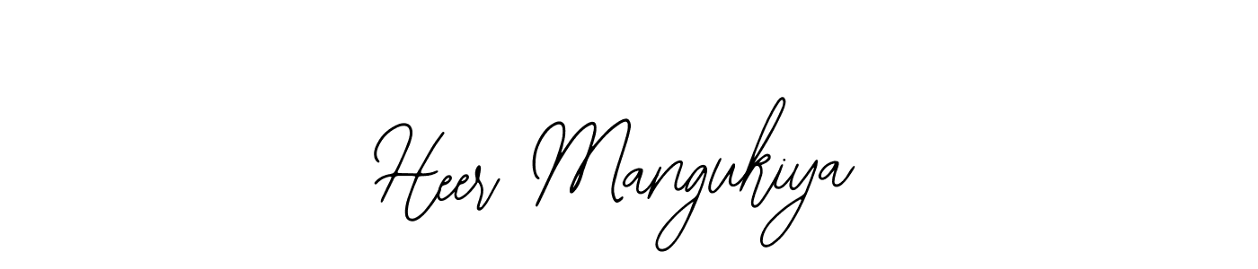 How to make Heer Mangukiya signature? Bearetta-2O07w is a professional autograph style. Create handwritten signature for Heer Mangukiya name. Heer Mangukiya signature style 12 images and pictures png