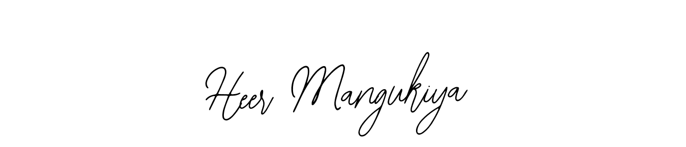 How to make Heer Mangukiya signature? Bearetta-2O07w is a professional autograph style. Create handwritten signature for Heer Mangukiya name. Heer Mangukiya signature style 12 images and pictures png