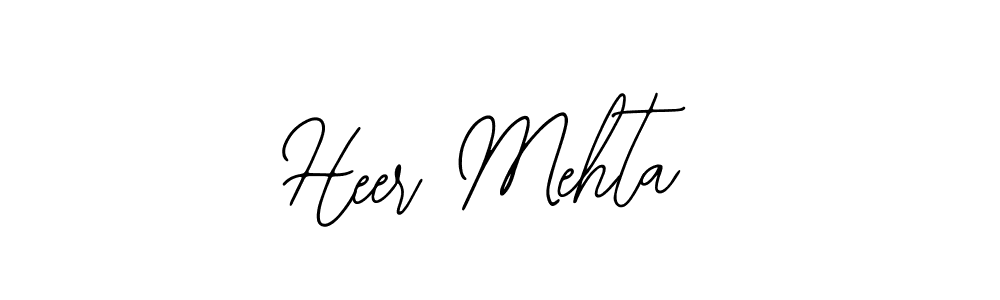 The best way (Bearetta-2O07w) to make a short signature is to pick only two or three words in your name. The name Heer Mehta include a total of six letters. For converting this name. Heer Mehta signature style 12 images and pictures png
