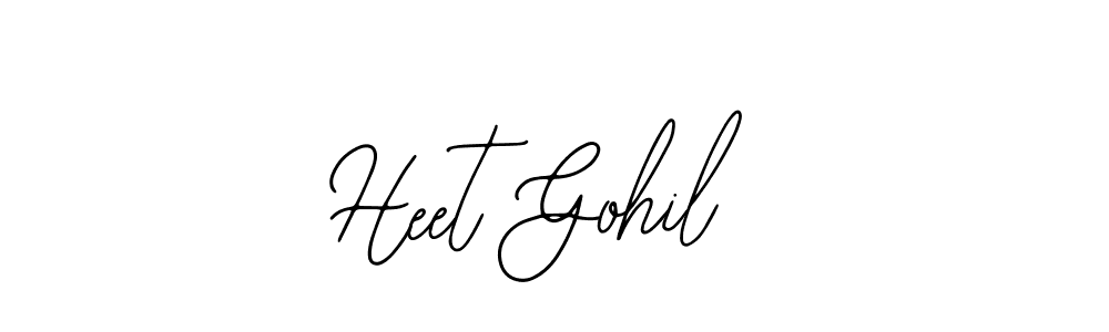 Similarly Bearetta-2O07w is the best handwritten signature design. Signature creator online .You can use it as an online autograph creator for name Heet Gohil. Heet Gohil signature style 12 images and pictures png