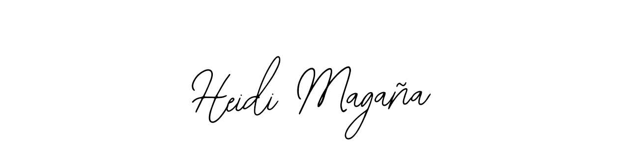 How to make Heidi Magaña name signature. Use Bearetta-2O07w style for creating short signs online. This is the latest handwritten sign. Heidi Magaña signature style 12 images and pictures png