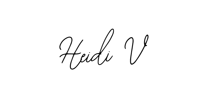 Similarly Bearetta-2O07w is the best handwritten signature design. Signature creator online .You can use it as an online autograph creator for name Heidi V. Heidi V signature style 12 images and pictures png