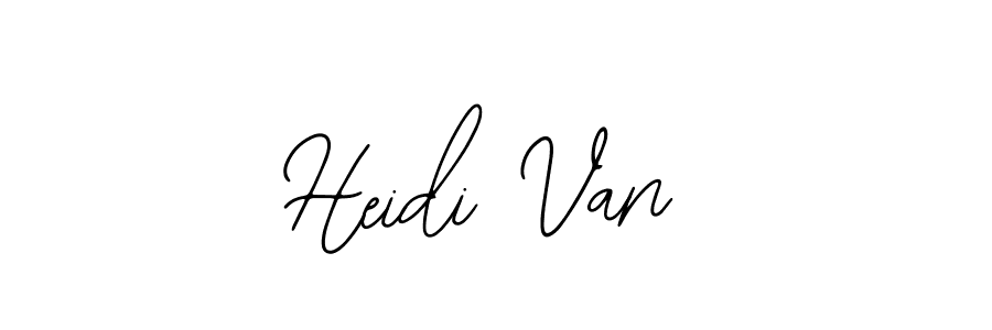 The best way (Bearetta-2O07w) to make a short signature is to pick only two or three words in your name. The name Heidi Van include a total of six letters. For converting this name. Heidi Van signature style 12 images and pictures png