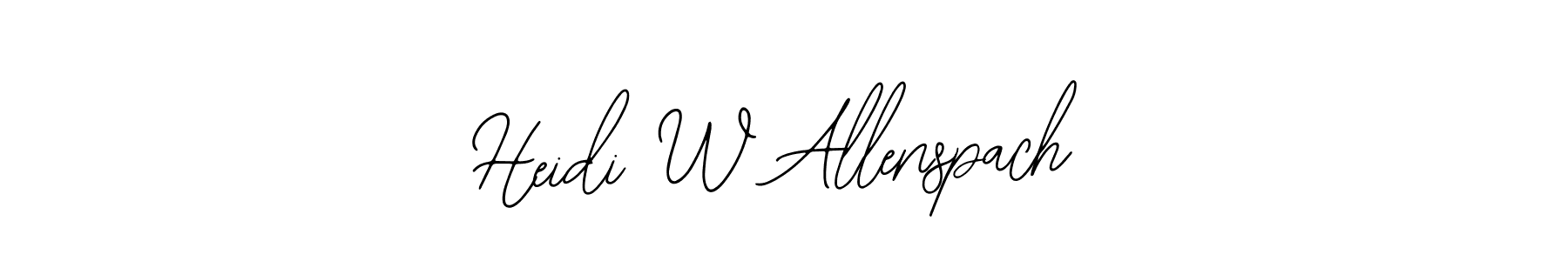 Similarly Bearetta-2O07w is the best handwritten signature design. Signature creator online .You can use it as an online autograph creator for name Heidi W Allenspach. Heidi W Allenspach signature style 12 images and pictures png