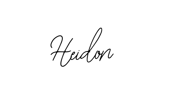 Use a signature maker to create a handwritten signature online. With this signature software, you can design (Bearetta-2O07w) your own signature for name Heidon. Heidon signature style 12 images and pictures png