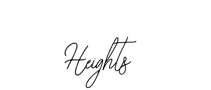 How to make Heights name signature. Use Bearetta-2O07w style for creating short signs online. This is the latest handwritten sign. Heights signature style 12 images and pictures png