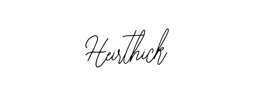 Similarly Bearetta-2O07w is the best handwritten signature design. Signature creator online .You can use it as an online autograph creator for name Heirthick. Heirthick signature style 12 images and pictures png