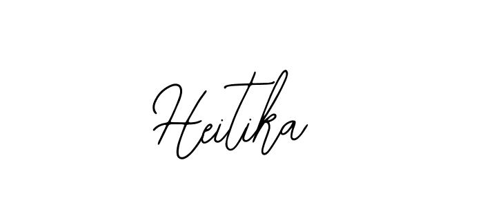 Use a signature maker to create a handwritten signature online. With this signature software, you can design (Bearetta-2O07w) your own signature for name Heitika. Heitika signature style 12 images and pictures png