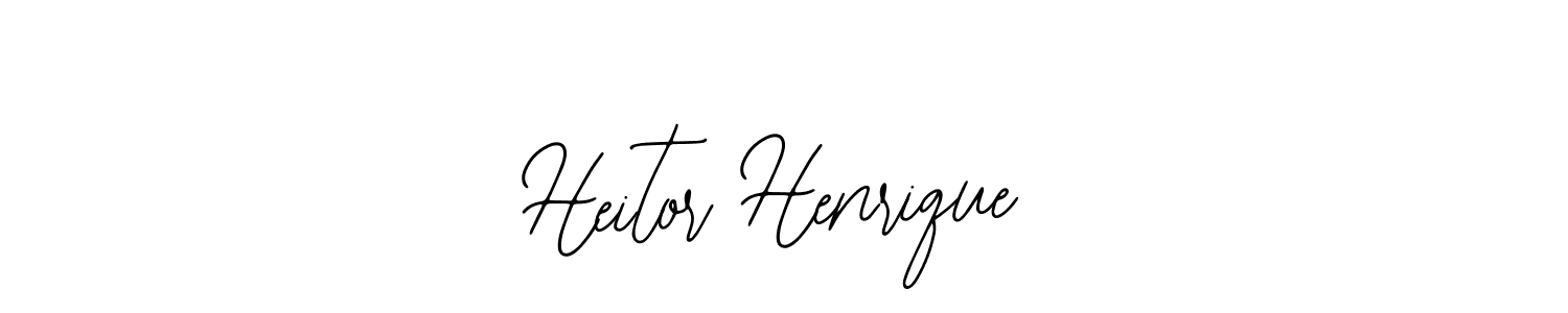 How to make Heitor Henrique name signature. Use Bearetta-2O07w style for creating short signs online. This is the latest handwritten sign. Heitor Henrique signature style 12 images and pictures png