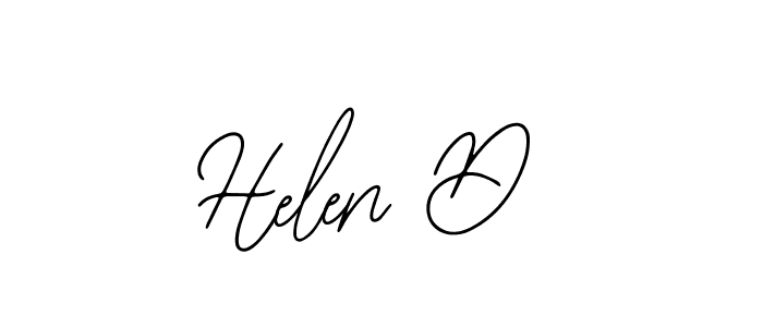 Design your own signature with our free online signature maker. With this signature software, you can create a handwritten (Bearetta-2O07w) signature for name Helen D. Helen D signature style 12 images and pictures png