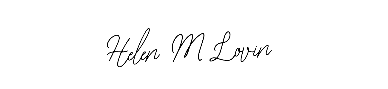 This is the best signature style for the Helen M Lovin name. Also you like these signature font (Bearetta-2O07w). Mix name signature. Helen M Lovin signature style 12 images and pictures png