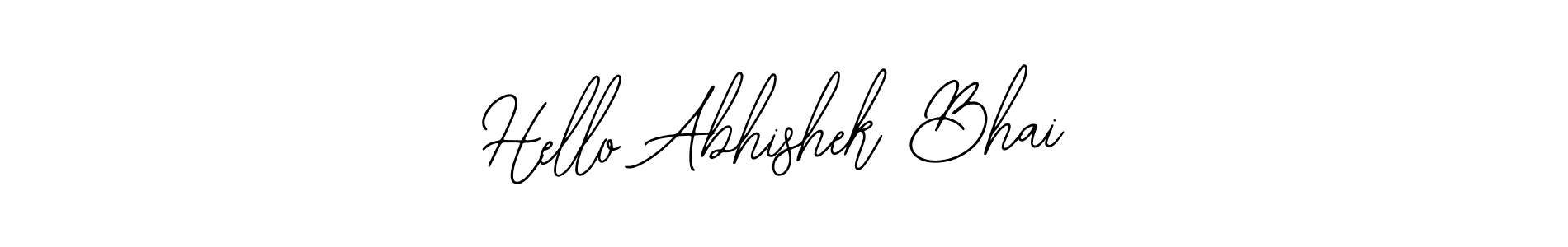 Design your own signature with our free online signature maker. With this signature software, you can create a handwritten (Bearetta-2O07w) signature for name Hello Abhishek Bhai. Hello Abhishek Bhai signature style 12 images and pictures png